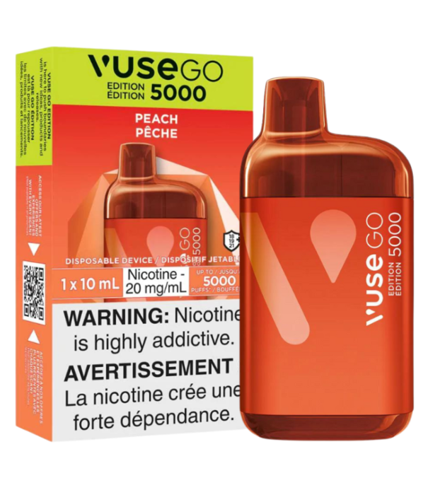 Vuse Peach Ice 20mg Buse Go 5000 Rechargeable Disposable