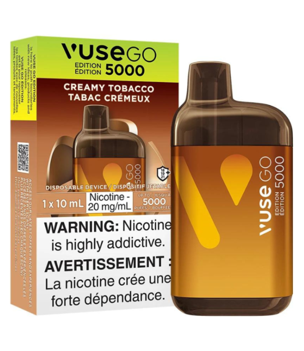 Vuse Creamy Tobacco 20mg Vuse Go 5000 Rechargeable Disposable