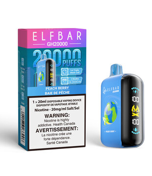 Peach Berry Elf Bar GH20000 Rechargeable Disposable