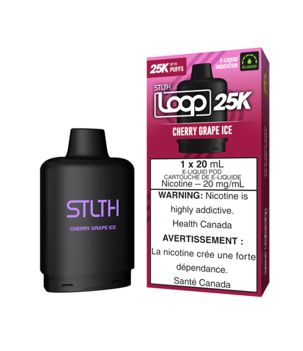 STLTH Cherry Grape Ice STLTH Loop 25K Disposable Vape Pod