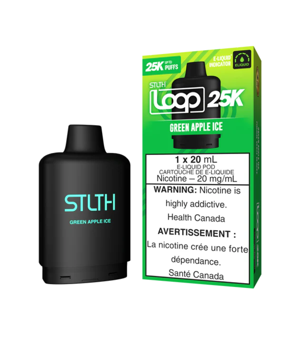 STLTH Green Apple Ice STLTH Loop 25K Disposable Vape Pod