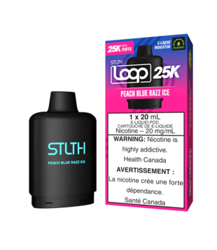 Peach Blue Razz Ice STLTH Loop 25K Disposable Vape Pod