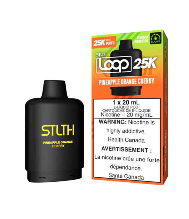 STLTH Pineapple Orange Cherry STLTH Loop 25K Disposable Vape Pod