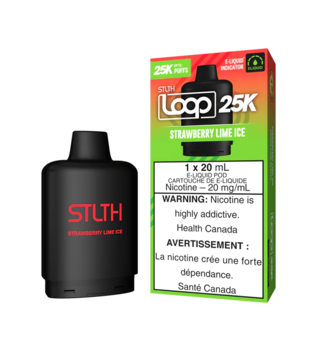 Strawberry Lime Ice STLTH Loop 25K Disposable Vape Pod