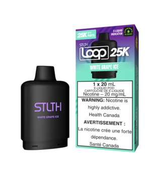White Grape Ice STLTH Loop 25K Disposable Vape Pod
