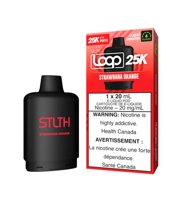 STLTH Strawnana Orange STLTH Loop 25K Disposable Vape Pod