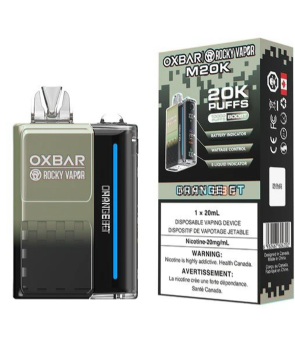 Ox Bar Orange FT Rocky Vapor Ox Bar M20K Rechargeable Disposable