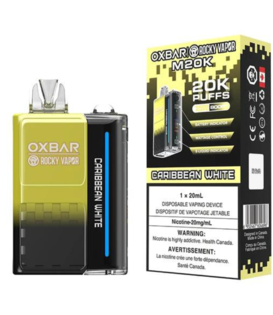 Caribbean White Rocky Vapor Ox Bar M20K Rechargeable Disposable