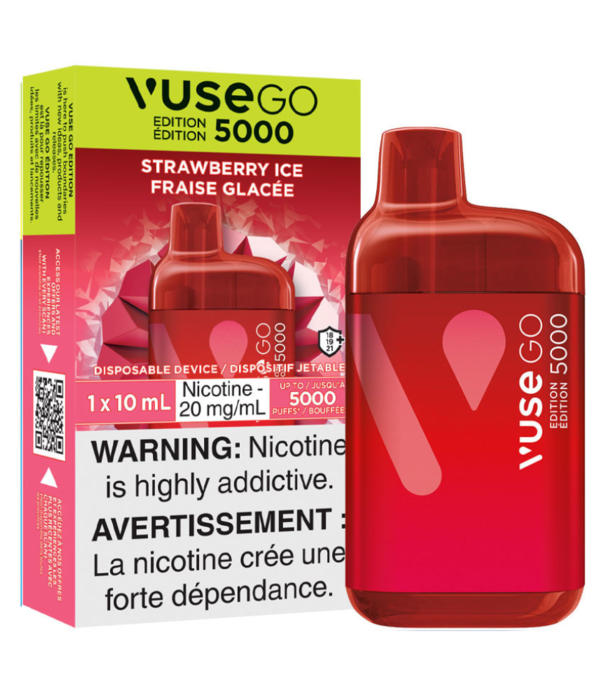 Vuse Strawberry Ice 20mg Vuse Go 5000 Rechargeable Disposable