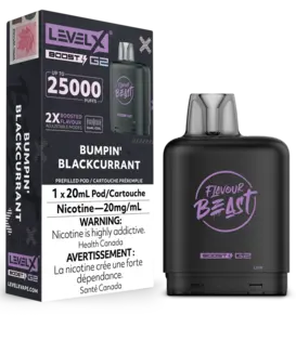 Bumpin Blackcurrant Flavour Beast Level X 25000 Disposable Vape Pod