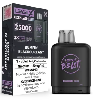 Bumpin Blackcurrant Flavour Beast Level X 25000 Disposable Vape Pod