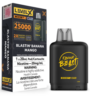 Blastin Banana Mango Flavour Beast Level X 25000 Disposable Vape Pod