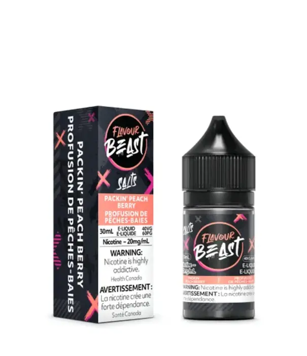 Flavour Beast Packin Peach Berry 20mg Flavour Beast Nic Salt 60ml E-liquid