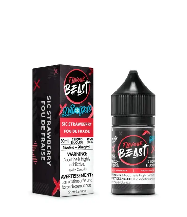 Flavour Beast Sic Strawberry Ice 20mg Flavour Beast Nic Salt 60ml E-liquid