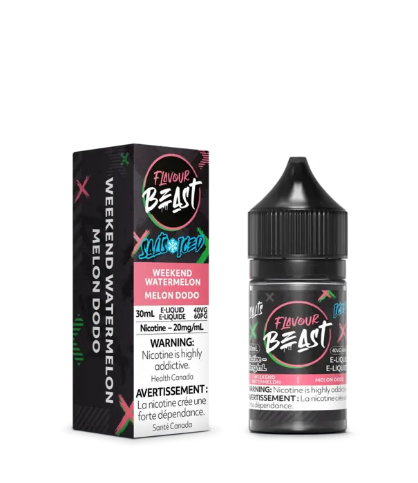 Flavour Beast Weekend Watermelon Ice 20mg Flavour Beast Nic Salt 60ml E-liquid