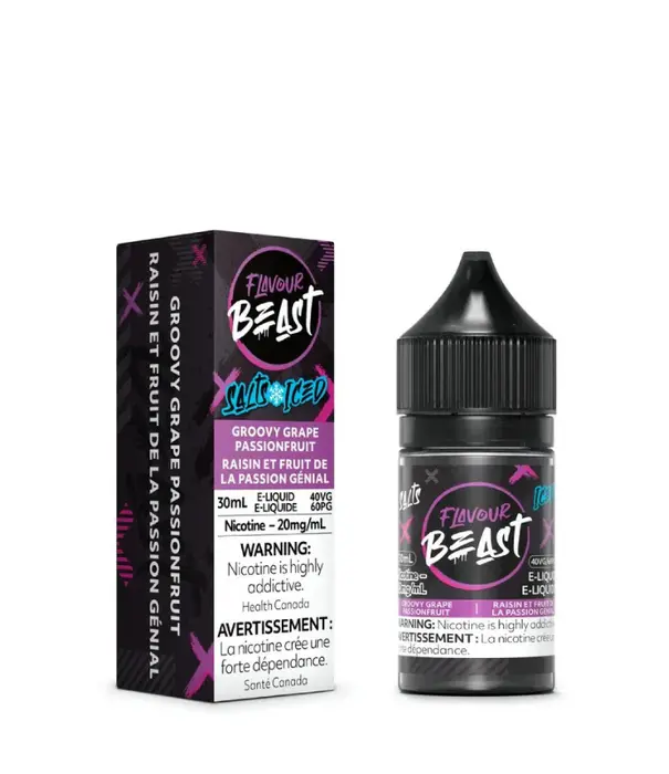 Flavour Beast Groovy Grape Passionfruit Ice 20mg Flavour Beast Nic Salt 60ml E-liquid