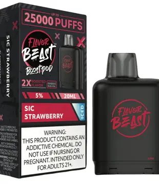Strawberry Swirl Flavour Beast Unleashed Level X Boost G2 25000 Disposable Vape Pod