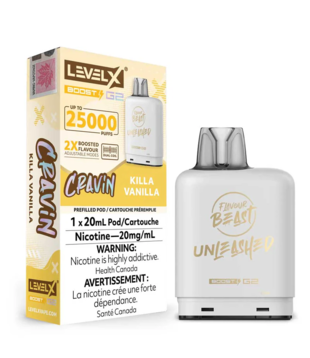 Killa Vanilla Flavour Beast Unleashed Level X Boost G2 25000 Disposable Vape Pod