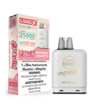 Birthday Confetti Flavour Beast Unleashed Level X Boost G2 25000 Disposable Vape Pod