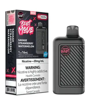 Savage Strawberry Watermelon Ice Flavour Beast Beast Mode Max 18000 Rechargeable Disposable