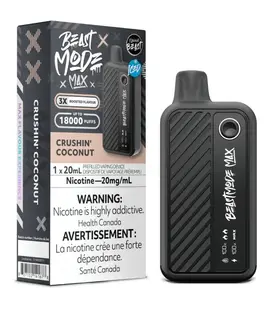 Crushin Coconut Ice Flavour Beast Beast Mode Max 18000  Rechargeable Disposable