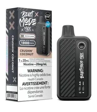 Crushin Coconut Ice Flavour Beast Beast Mode Max 18000  Rechargeable Disposable