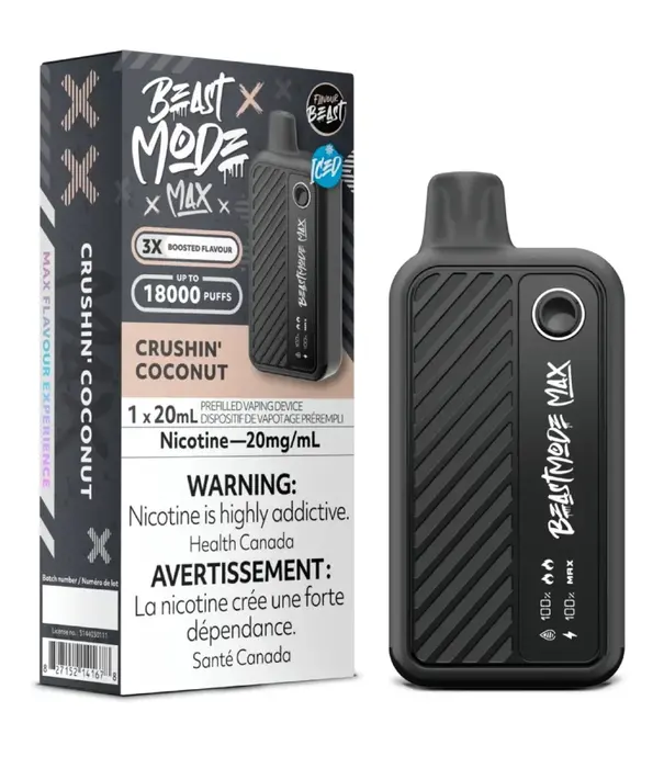Flavour Beast Crushin Coconut Ice Flavour Beast Beast Mode Max 18000  Rechargeable Disposable