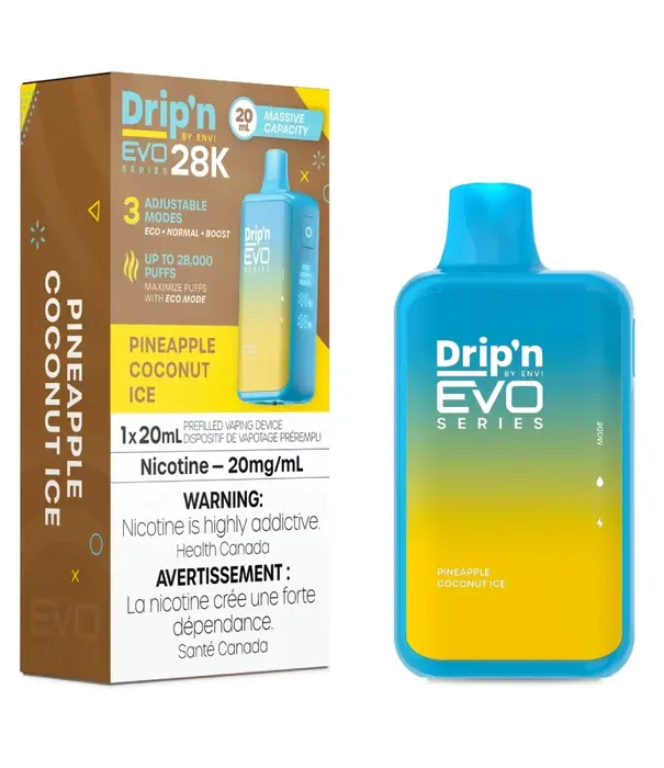 Envi Pineapple Coconut Ice Envi Drip’N EVO 28000 Rechargeable Disposable