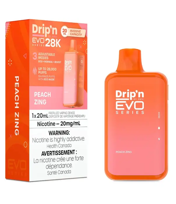 Envi Peach Zing Envi Drip’N EVO 28000 Rechargeable Disposable