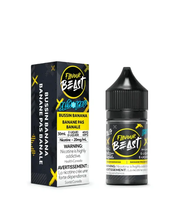 Flavour Beast Bussin Banana Ice 20mg Flavour Beast Nic Salt 60ml E-liquid