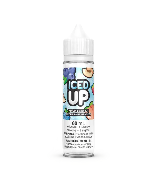Iced Up Peach Berry Ice 3mg Iced Up 60ml Freebase E-liquid
