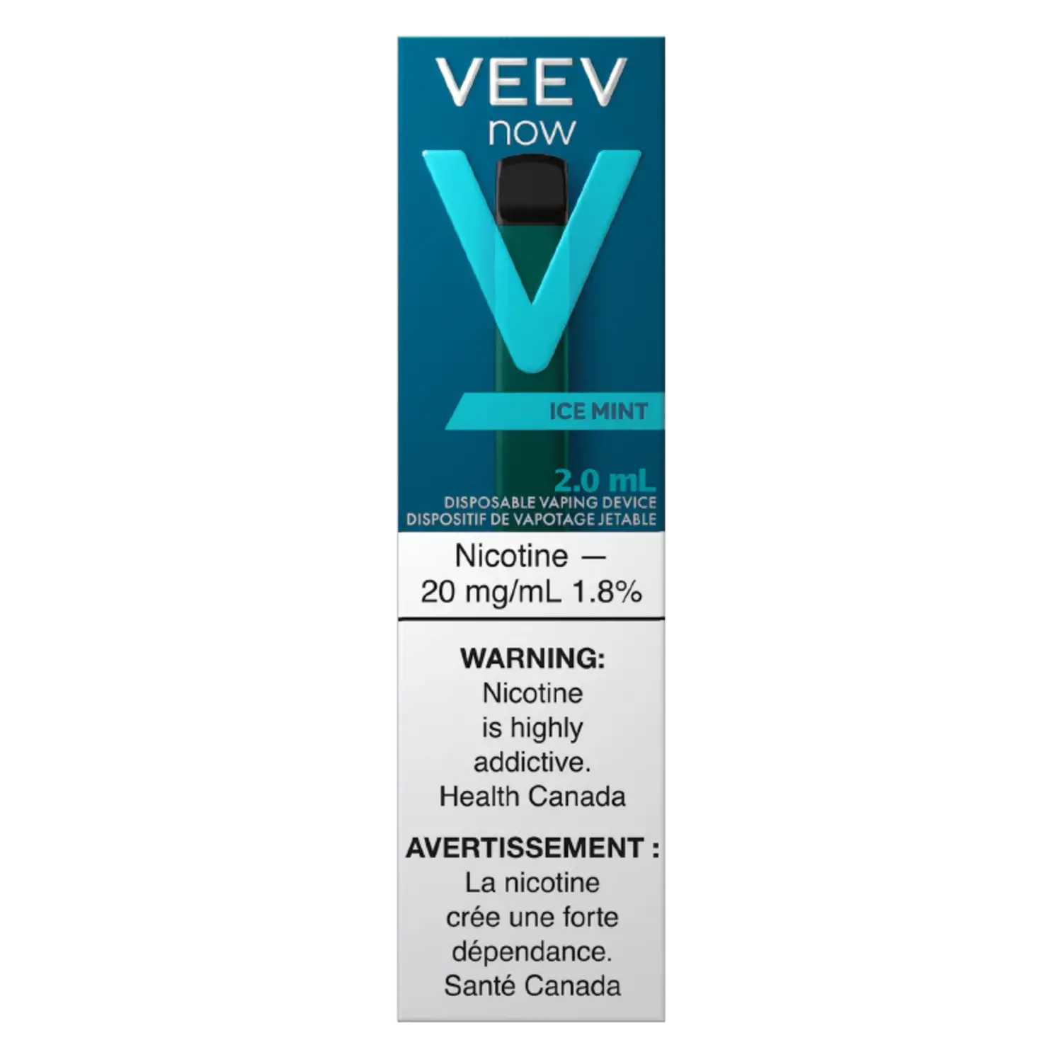 Ice Mint 20mg VEEV Now 1500 Disposable - Tommy's E-Cigs 2