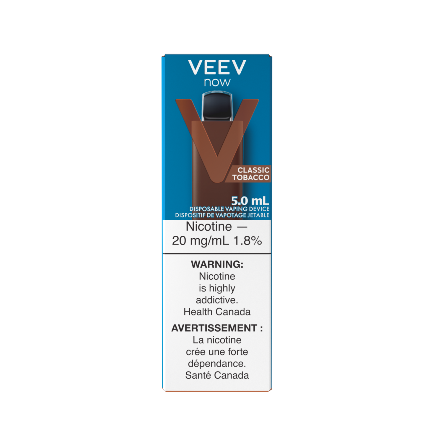 Classic Tobacco 20mg VEEV Now 1500 Disposable - Tommy's E-Cigs 2