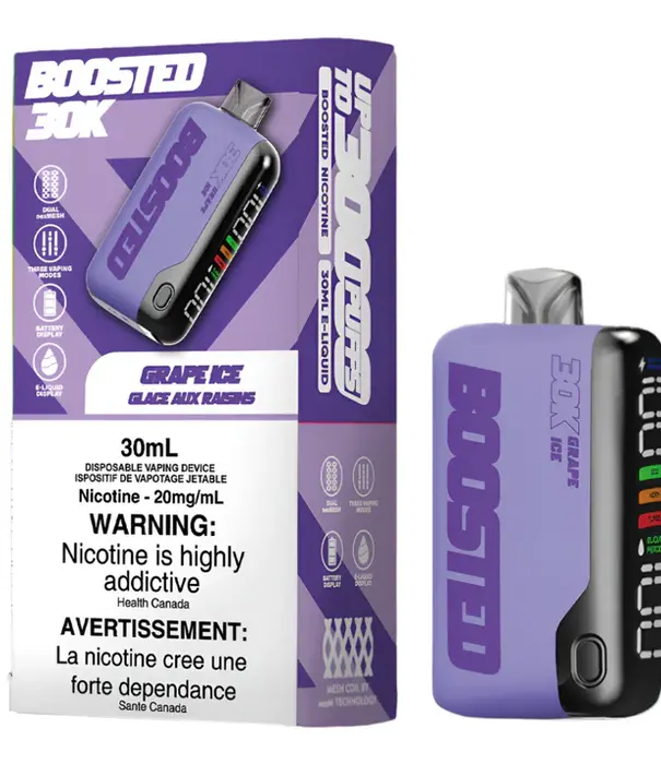 Boosted Grape Ice 20mg Boosted 30K Rechargeable Disposable