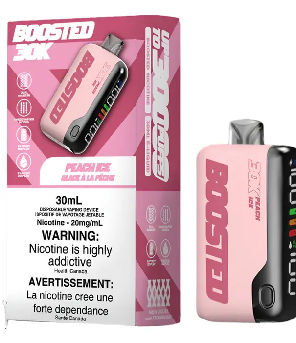 Boosted Peach Ice 20mg Boosted 30K Rechargeable Disposable