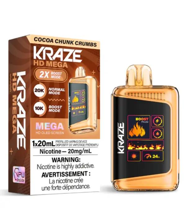 Kraze Cocoa Chunk Crumbs Kraze HD Mega 20000 Rechargeable Disposable