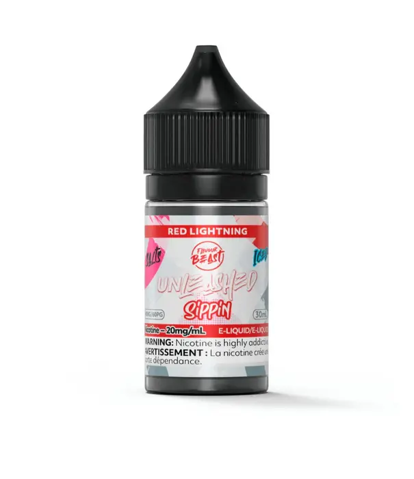 Flavour Beast Red Lightning Ice Flavour Beast Unleashed Sippin 30ml Nic Salt