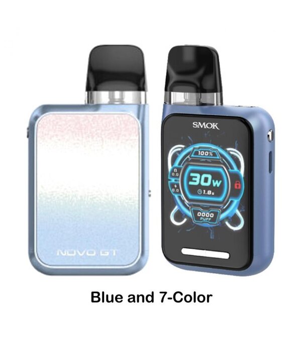 Blue and 7 Color Smok Novo GT Box 30w 1700mah Open Pod Kit