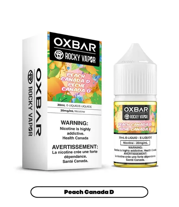 Ox Bar Peach Canada D 20mg OxBar Nic Salt 30ml E-liquid