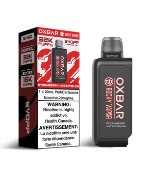 Strawberry Watermelon Rocky Vapor OxBar SVOPP 32K Disposable Vape Pod