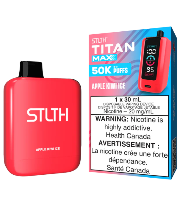 STLTH Apple Kiwi Ice STLTH Titan Max 50k Rechargeable Disposable