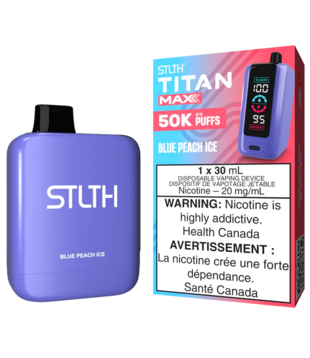 Blue Peach Ice STLTH Titan Max 50k Rechargeable Disposable