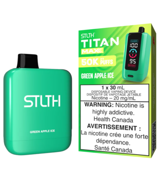 Green Apple Ice STLTH Titan Max 50k Rechargeable Disposable