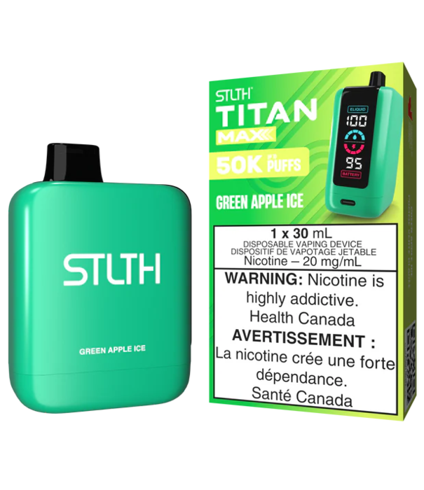 STLTH Green Apple Ice STLTH Titan Max 50k Rechargeable Disposable
