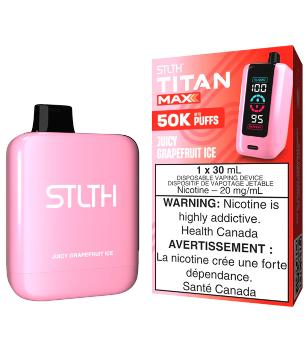 STLTH Juicy Grapefruit Ice STLTH Titan Max 50k Rechargeable Dispsable