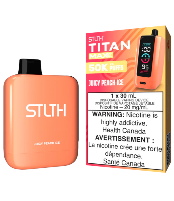 STLTH Juicy Peach Ice STLTH Titan Max 50k Rechargeable Disposable
