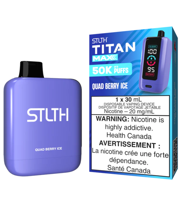 STLTH Quadberry Ice STLTH Titan Max 50k Rechargeable Disposable