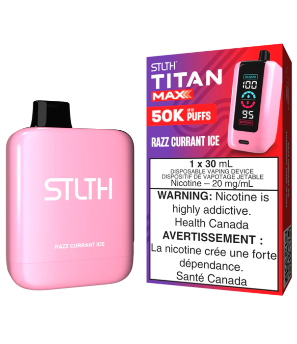 STLTH Razz Currant Ice STLTH Titan Max 50k Rechargeable Disposable