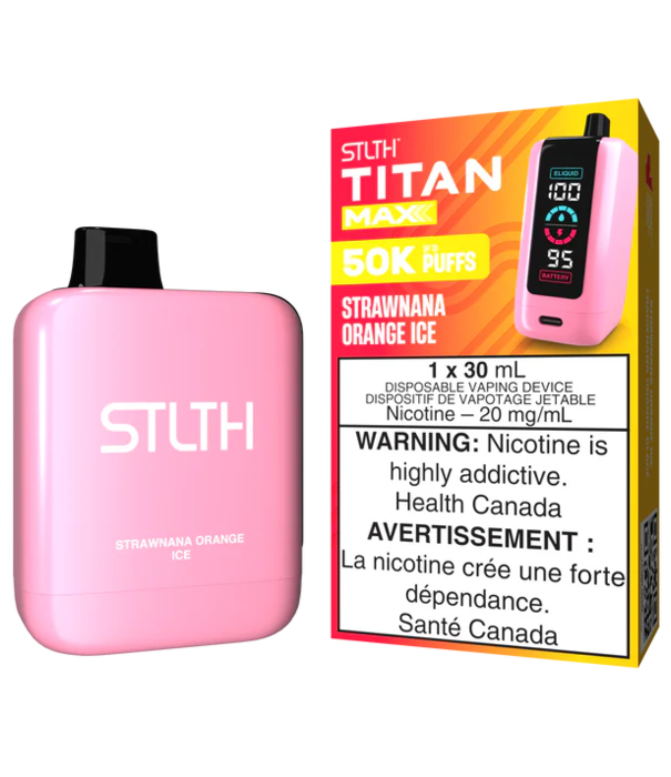 STLTH Strawnana Orange Ice STLTH Titan Max 50k Rechargeable Disposable