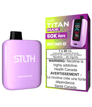 White Grape Ice STLTH Titan Max 50K Rechargeable Disposable